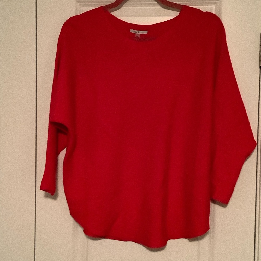 Vibrant Red Women's Crew Neck Sweater